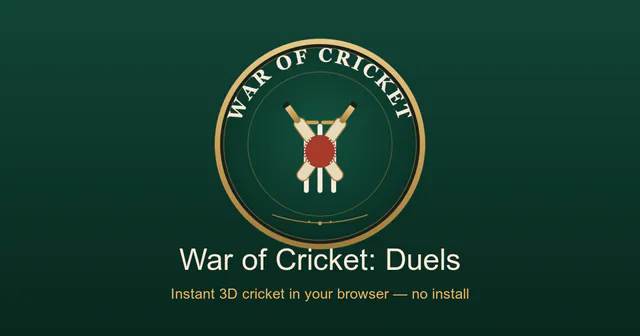 War of Cricket: Duels — free 3D browser cricket game